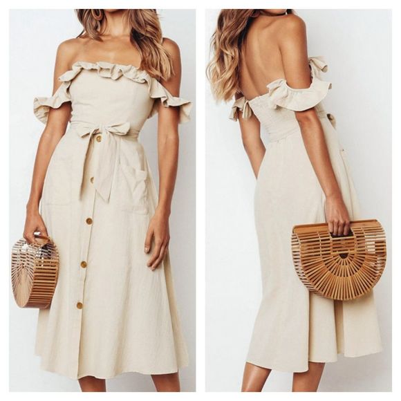 Cupshe | Dresses | Cupshe Womens Beige 